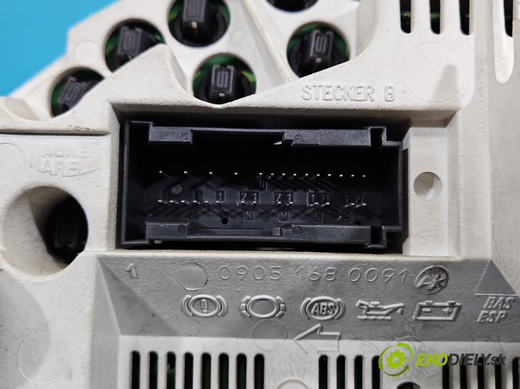 Mercedes A W168 1997-2004 1.6 102 HP manual 75 kW 1598 cm3 5- prístrojovka/ budíky A1685404011 (Prístrojová doska)