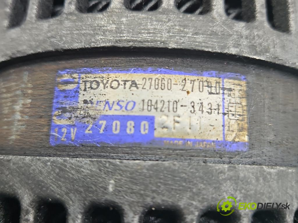 Toyota Avensis II T25 2003-2008 2.0 D4D 116 HP manual 85 kW 1995 cm3 5- Alternator 27060-27090 (Alternátor)