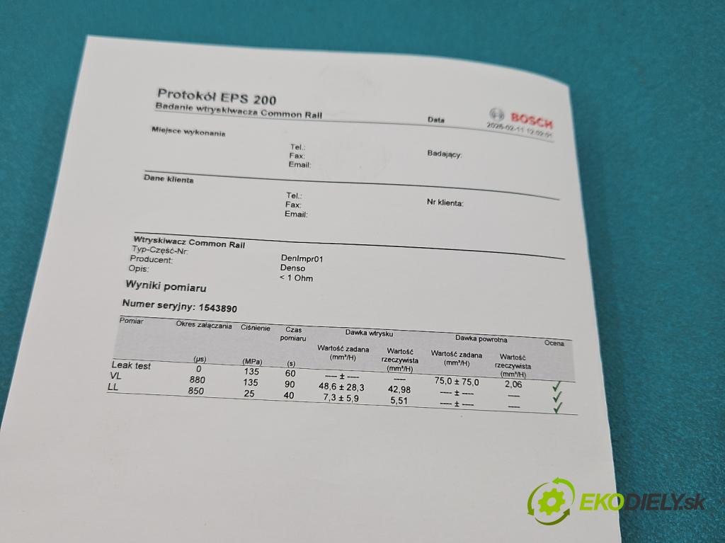 Toyota Avensis II T25 2003-2008 2.0 D4D 116 HP manual 85 kW 1995 cm3 5- vstrek 23670-0G010 (Vstrekovač paliva)