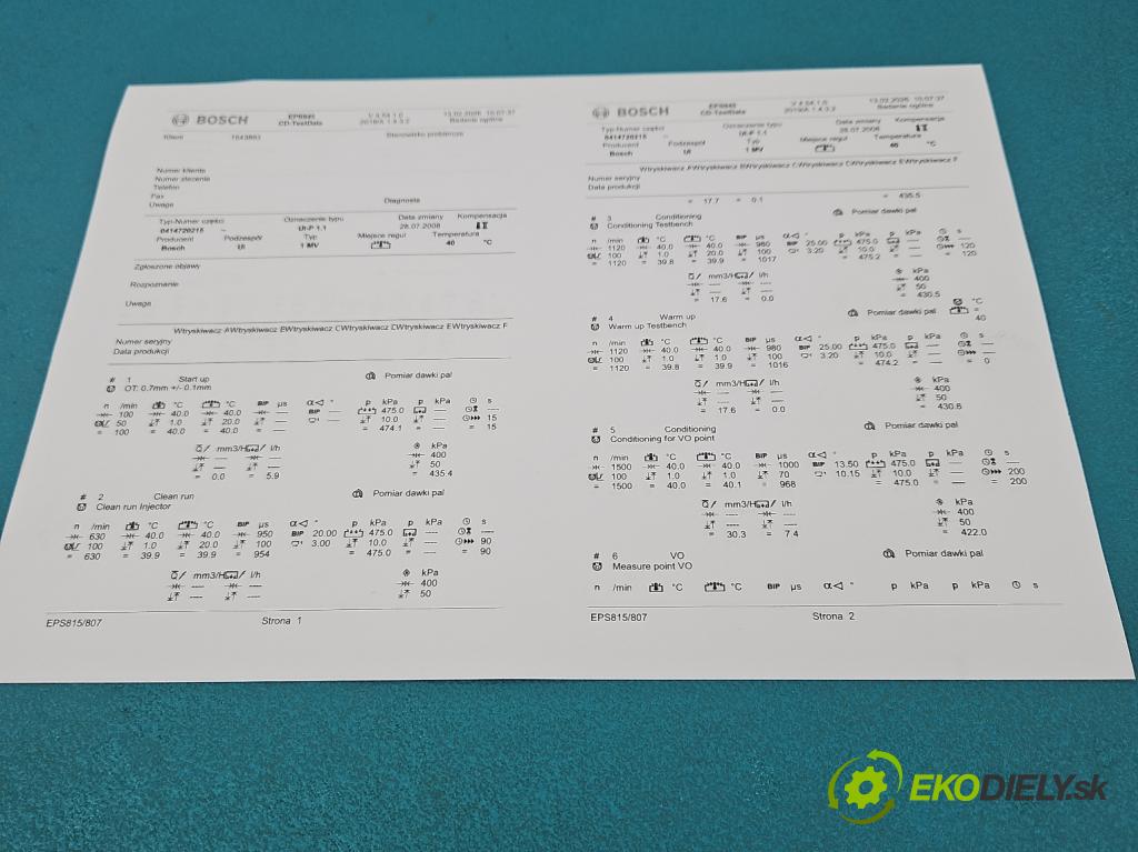 Vw Golf V 2003-2009 1.9 tdi 105 hp manual 77 kW 1896 cm3 5- vstřikovací čerpadlo 0414720215 (Vstřikovač paliva)