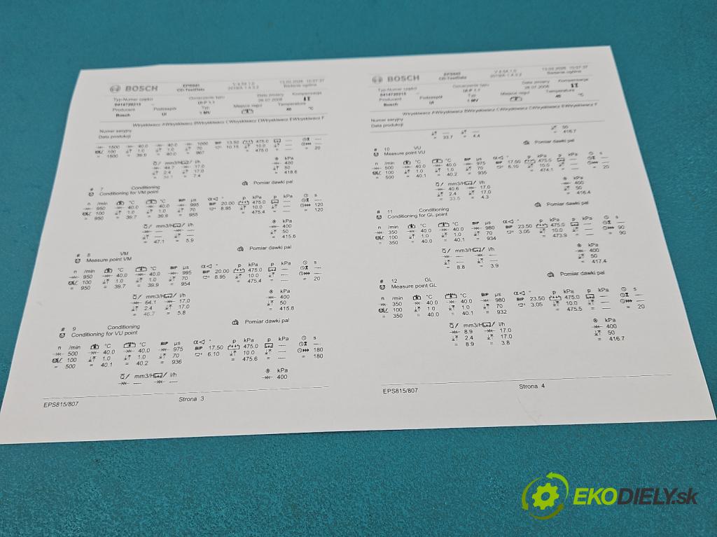 Vw Golf V 2003-2009 1.9 tdi 105 hp manual 77 kW 1896 cm3 5- vstřikovací čerpadlo 0414720215 (Vstřikovač paliva)