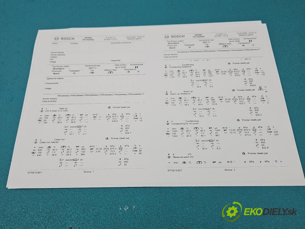 Vw Golf V 2003-2009 1.9 tdi 105 hp manual 77 kW 1896 cm3 5- vstřikovací čerpadlo 0414720215 (Vstřikovač paliva)