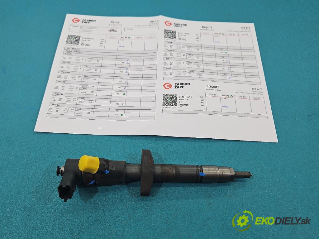 Renault Master II 1998-2010 2.5 dci 120 HP manual 88 kW 2464 cm3 4- vstrek 0445110265 (Vstrekovač paliva)