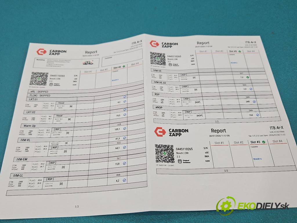 Renault Master II 1998-2010 2.5 dci 120 HP manual 88 kW 2464 cm3 4- vstrek 0445110265 (Vstrekovač paliva)