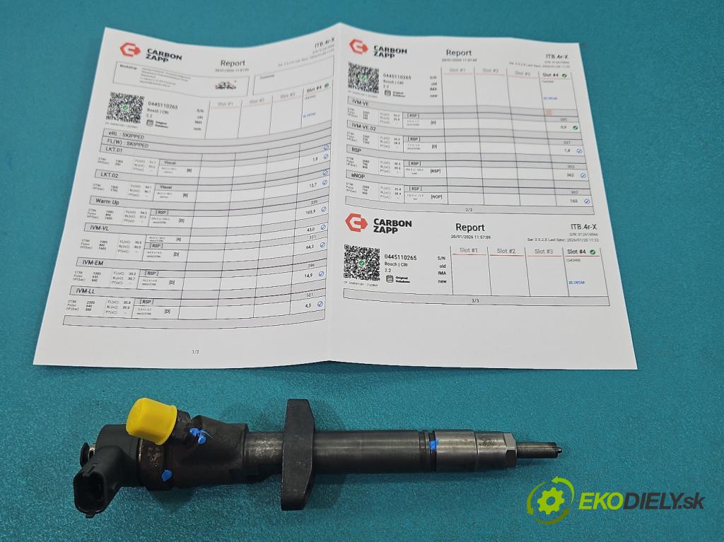 Renault Master II 1998-2010 2.5 dci 120 HP manual 88 kW 2464 cm3 4- vstrek 0445110265 (Vstrekovač paliva)