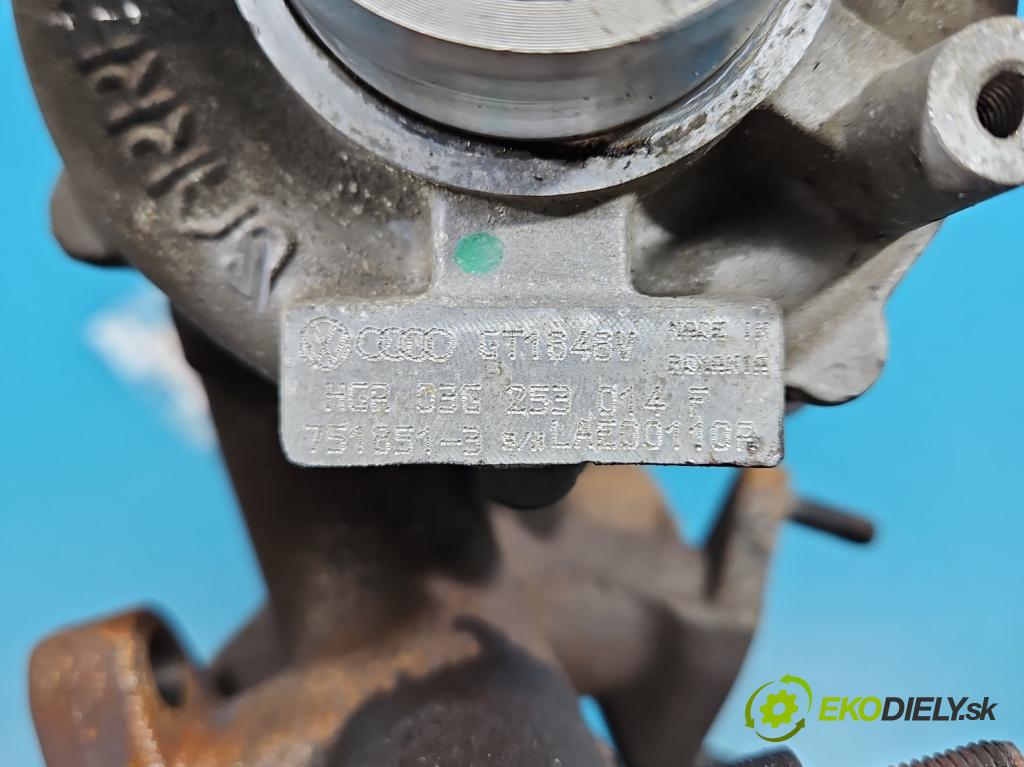 Vw Jetta V 2005-2010 1.9 tdi 105 HP manual 77 kW 1896 cm3 4- turbodúchadlo, turbo 751851-3 (Turbodúchadlo (kompletné))