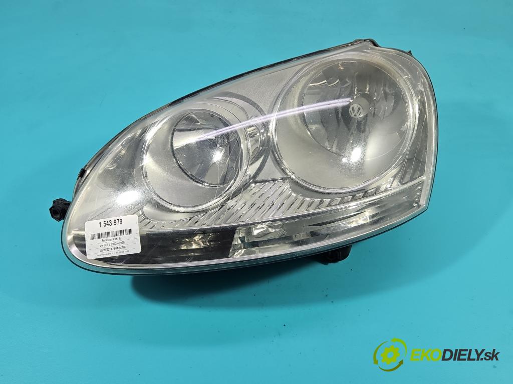 Vw Golf V 2003-2009 1.9 tdi 105 HP manual 77 kW 1896 cm3 5- Reflektor: ľavý 0301212203 (Kľučka dverí ostatné)