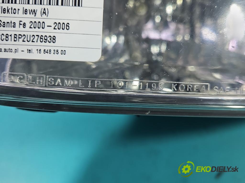 Hyundai Santa Fe 2000-2006 2.4 16V 150 HP manual 110 kW 2400 cm3 5- Reflektor: ľavý  (Kľučka dverí ostatné)