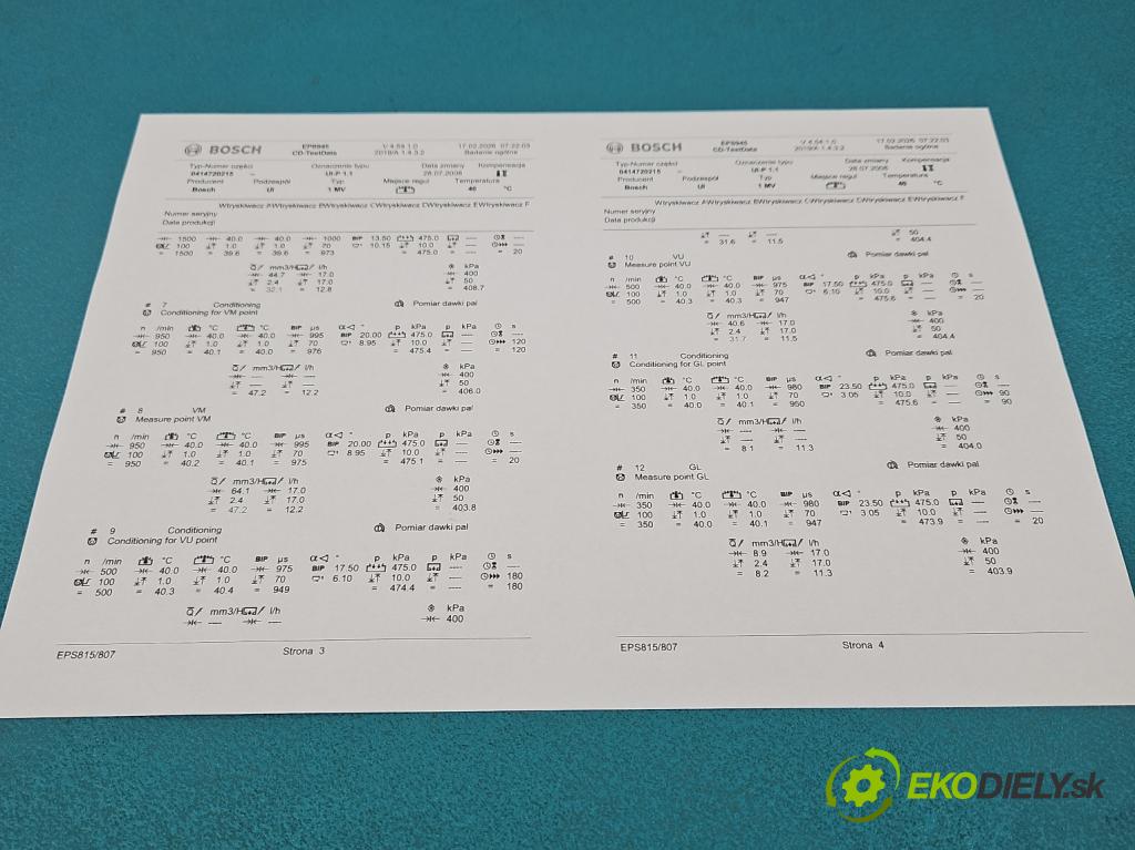 Vw Jetta V 2005-2010 1.9 tdi 105 HP manual 77 kW 1896 cm3 4- vstrekovacie čerpadlo 0414720215 (Vstrekovač paliva)