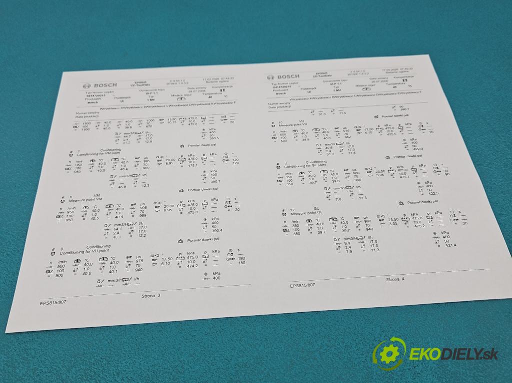Vw Jetta V 2005-2010 1.9 tdi 105 HP manual 77 kW 1896 cm3 4- vstrekovacie čerpadlo 0414720215 (Vstrekovač paliva)