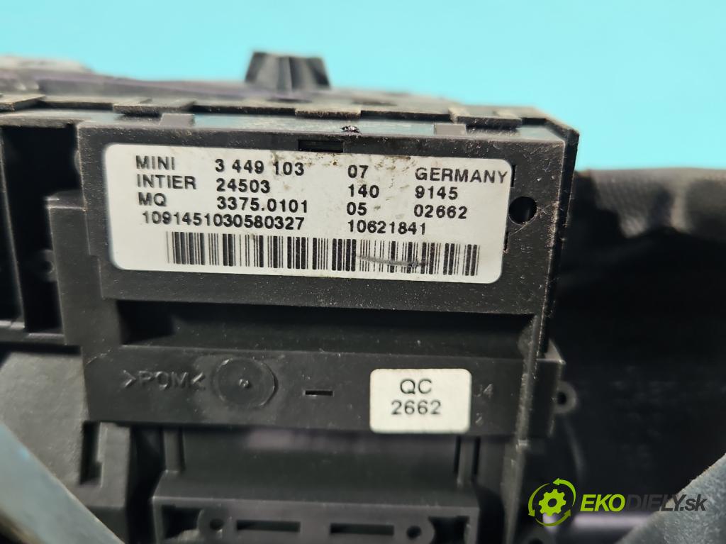Mini One II 2006-2013 1.4 16V 95 HP manual 70 kW 1397 cm3 3- Spínačka 3449103 (Spínacia skrinka)