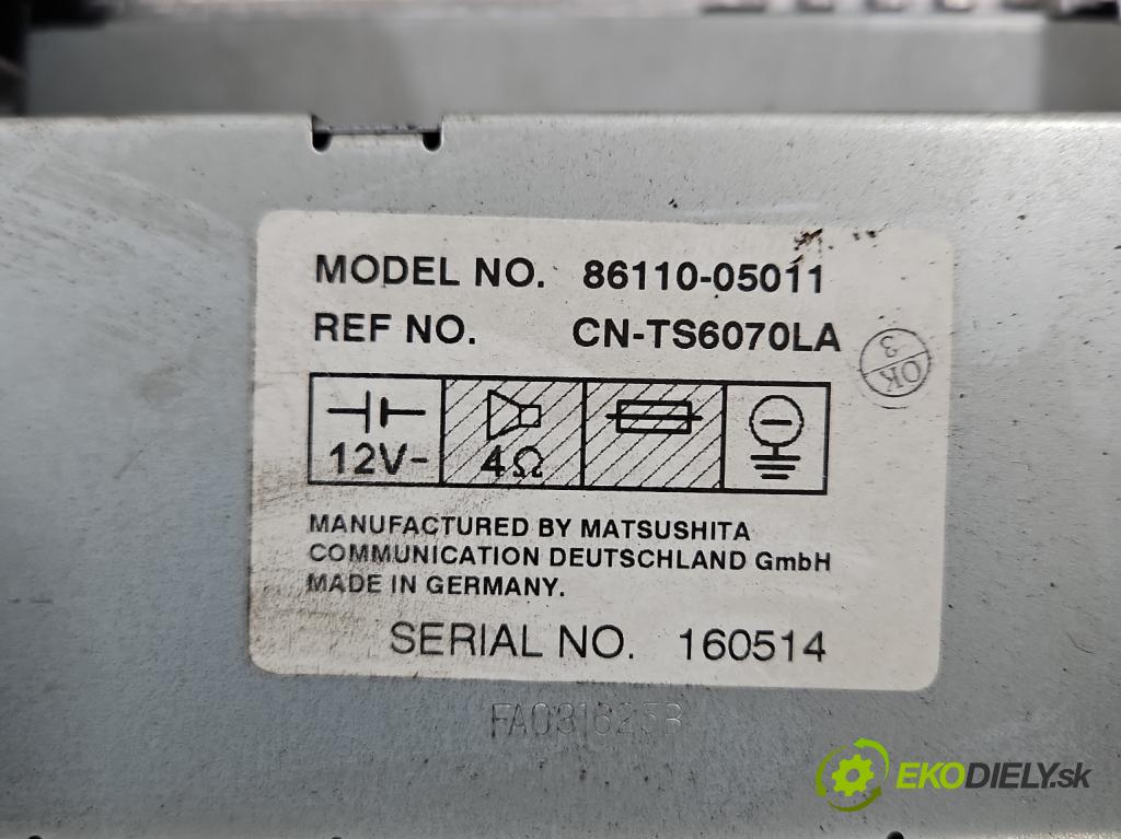 Toyota Avensis I T22 1997-2003 1.6 vvti 110 HP manual 81 kW 1598 cm3 4- Radio originál 86110-05011