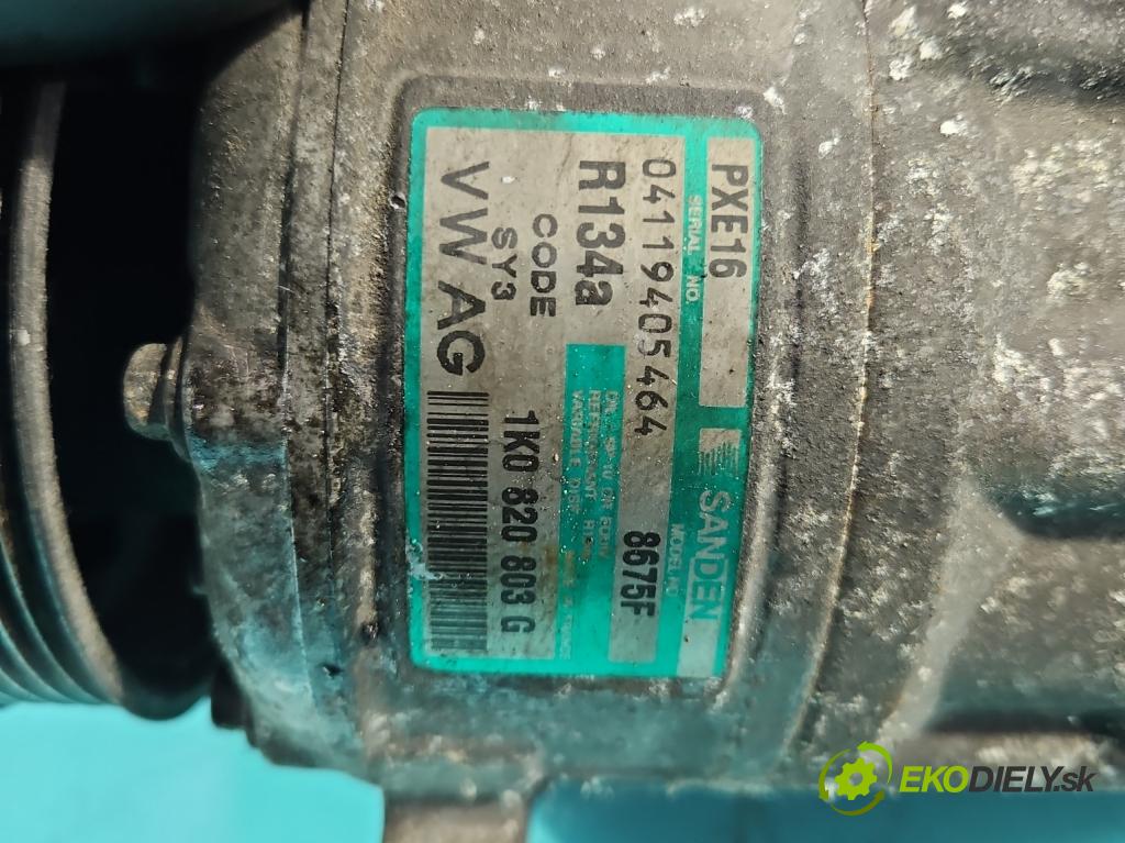 Vw Touran I 2003-2015 1.9 tdi 105 hp manual 77 kW 1896 cm3 5- Kompresor: klíma 1K0820803G (Kompresor klimatizace)