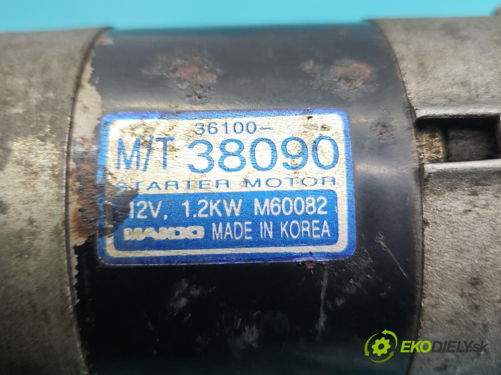 Hyundai Santa Fe 2000-2006 2.4 16V 150 hp manual 110 kW 2400 cm3 5- startér: 36100-38090 (Startér)