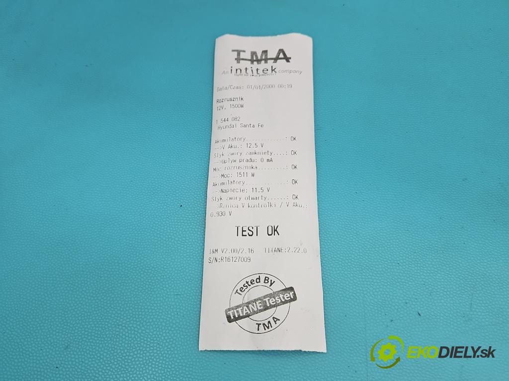 Hyundai Santa Fe 2000-2006 2.4 16V 150 hp manual 110 kW 2400 cm3 5- startér: 36100-38090 (Startér)