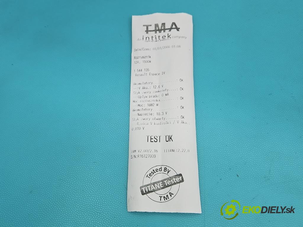 Renault Espace IV 2003-2014 2.2 dci 150 hp manual 110 kW 2188 cm3 5- startér: D8R1 (Startér)