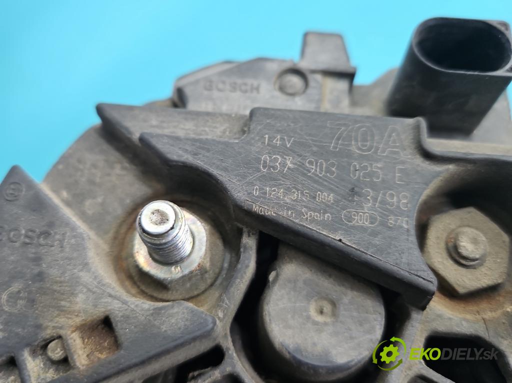 Vw Golf IV 1997-2003 1.4 16V 75 HP manual 55 kW 1390 cm3 5- Alternator 037903025E (Alternátor)