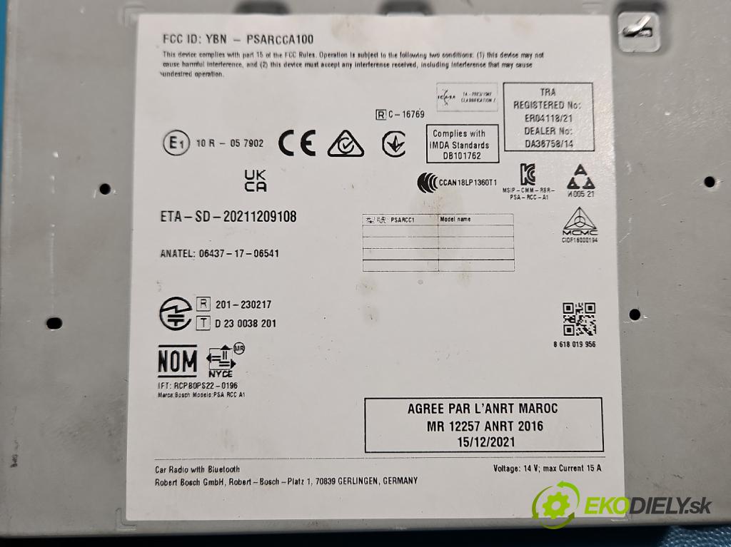 Opel Grandland 2017–2024 1.2 T 131 HP automatic 96 kW 1199 cm3 5- riadiaca jednotka ostatné 9855270480