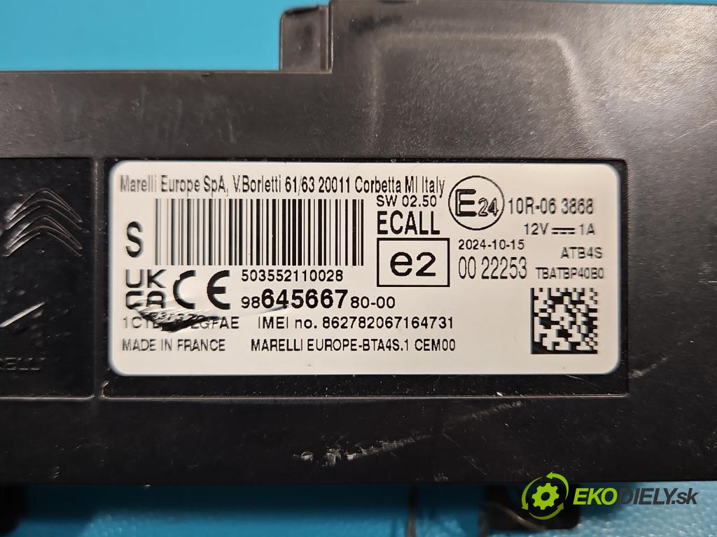 Opel Grandland 2017–2024 1.2 T 131 HP automatic 96 kW 1199 cm3 5- riadiaca jednotka ostatné 9864566780