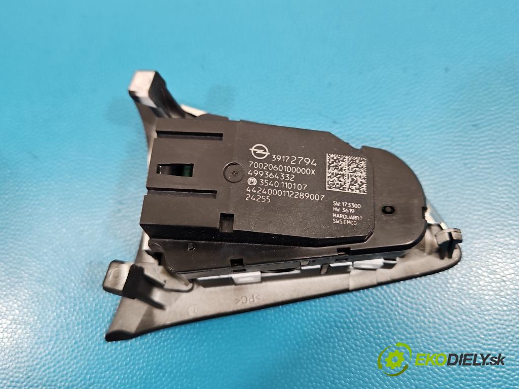 Opel Grandland 2017–2024 1.2 T 131 HP automatic 96 kW 1199 cm3 5- prepínač multifunkční: řízení: 39172794 (Prepínacie páčky pod volantom)