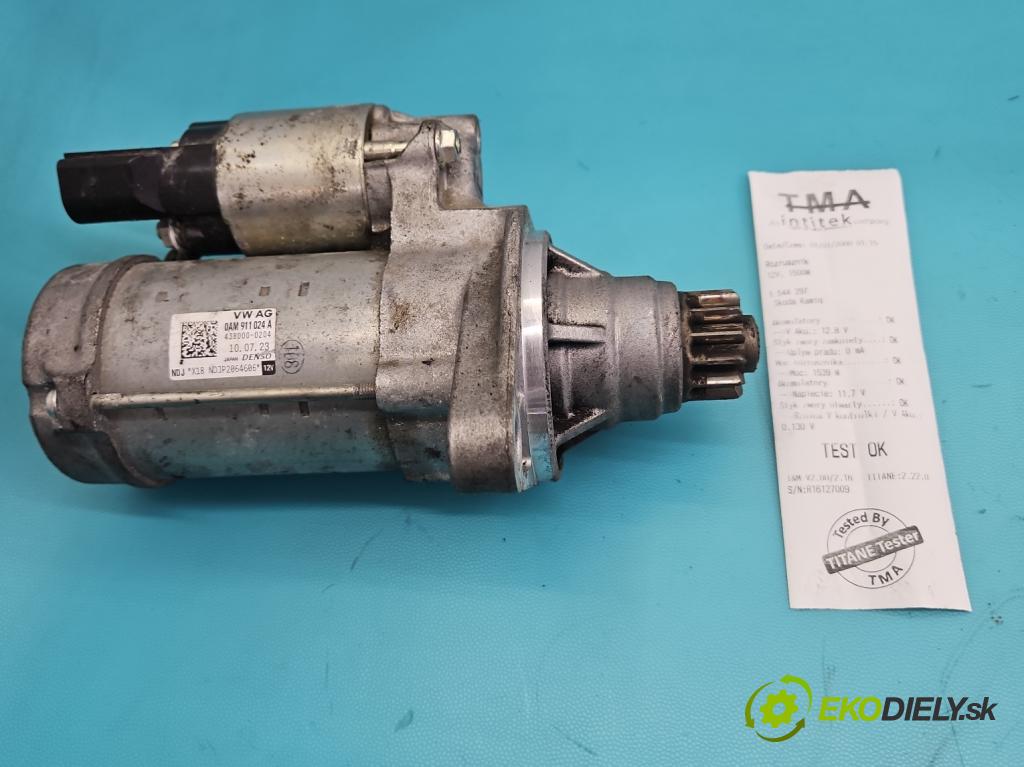 Skoda Kamiq 1.0 TSI 110 hp automatic 81 kW 999 cm3 5- startér: 0AM911024A (Startér)