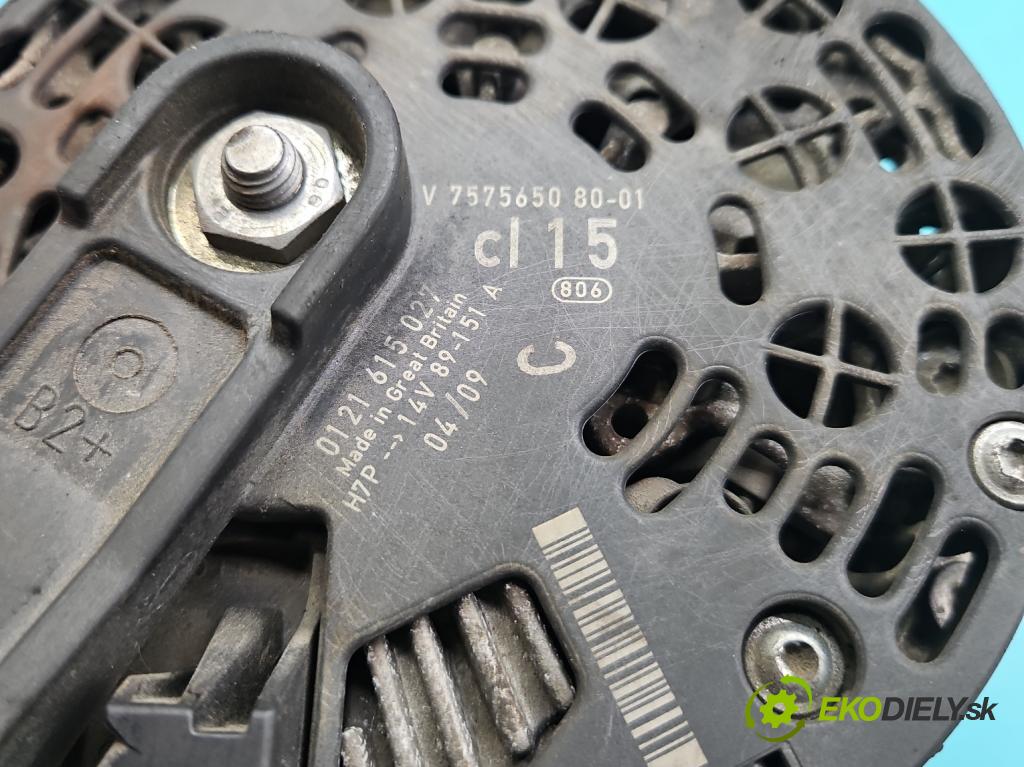 Mini One II 2006-2013 1.4 16V 95 HP manual 70 kW 1397 cm3 3- Alternator 0121615027 (Alternátor)