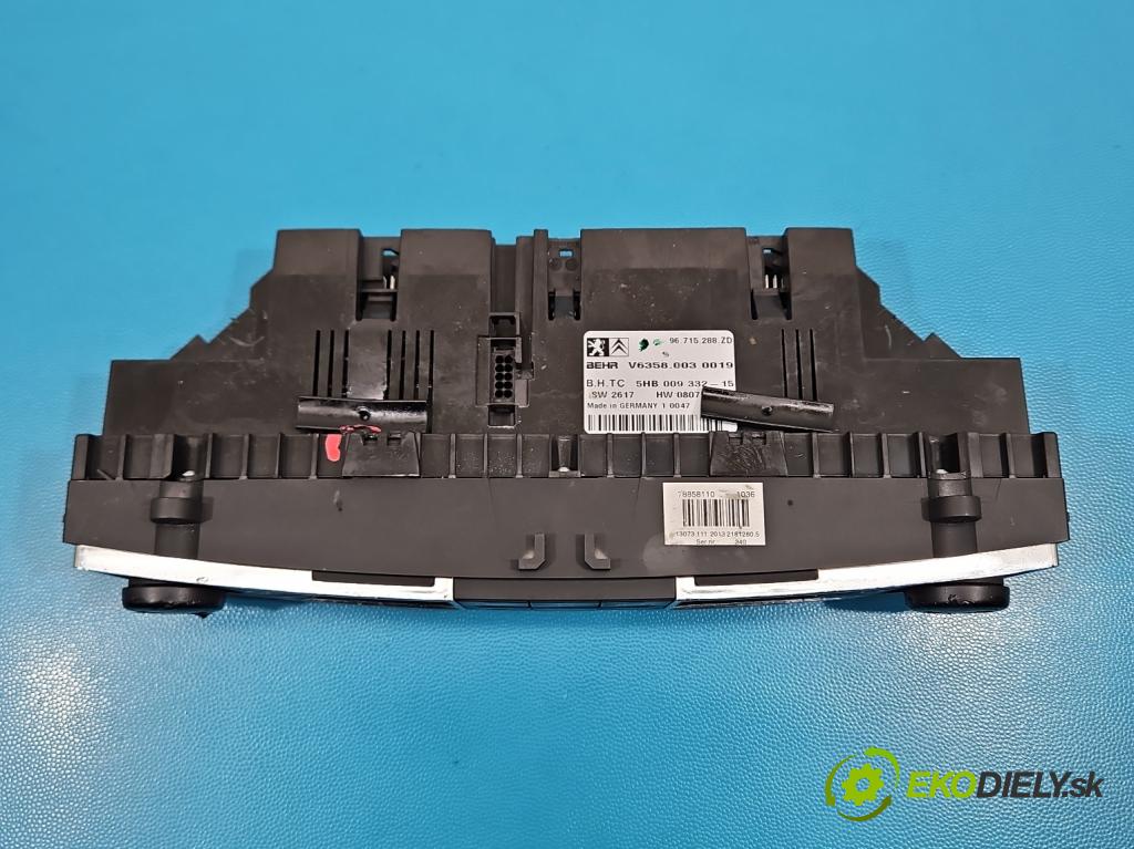 Citroen C5 II 2008-2017 1.6 hdi 114 HP automatic 84 kW 1560 cm3 4- panel kúrenia 96715288ZD