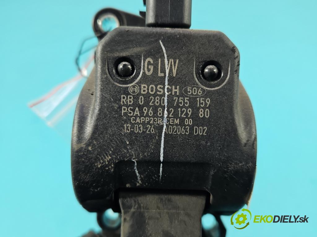 Citroen C5 II 2008-2017 1.6 hdi 114 HP automatic 84 kW 1560 cm3 4- pedal plyn potenciometr: 0280755159