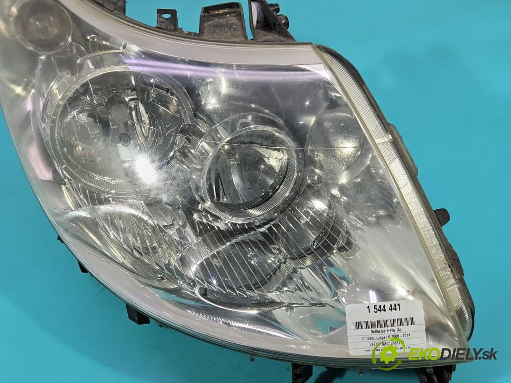 Citroen Jumper II 2006-2014 2.2 hdi 131 HP manual 96 kW 2198 cm3 5- Reflektor: pravý 1369495080 (Svetlo predné pravé)