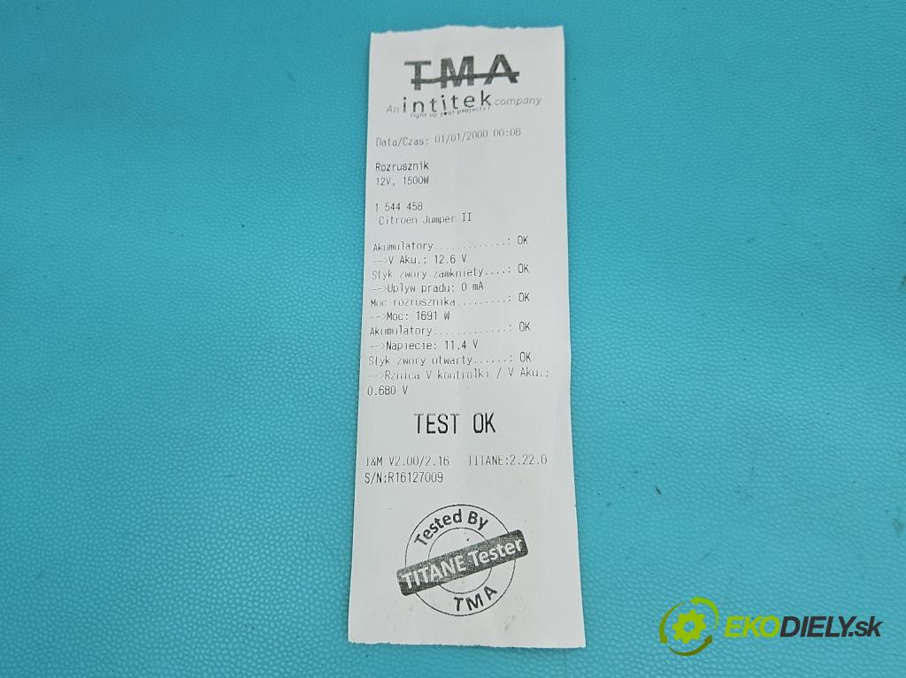 Citroen Jumper II 2006-2014 2.2 hdi 131 hp manual 96 kW 2198 cm3 5- startér:  (Startér)