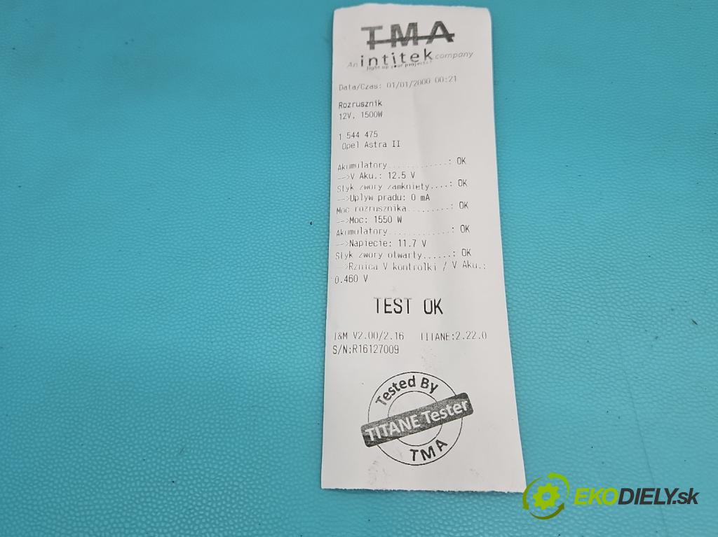 Opel Astra II 1998-2009 1.7 dti 75 hp manual 55 kW 1686 cm3 5- startér: 8971891181 (Startér)