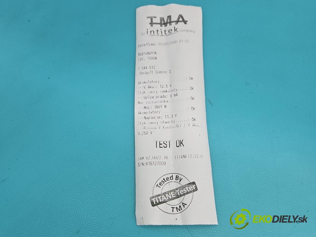 Renault Scenic I 1996-2003 1.9 dci 102 hp manual 75 kW 1870 cm3 5- startér: M001T85781 (Startér)