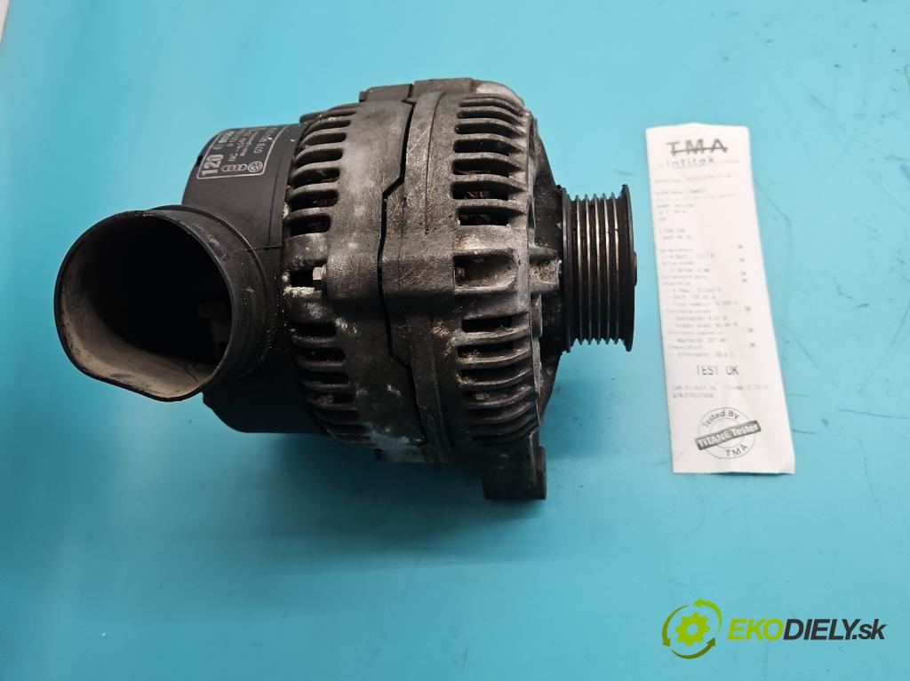 Audi A6 C5 1997-2004 2.4 V6 165 HP manual 121 kW 2393 cm3 4- Alternator 0123510061 (Alternátor)