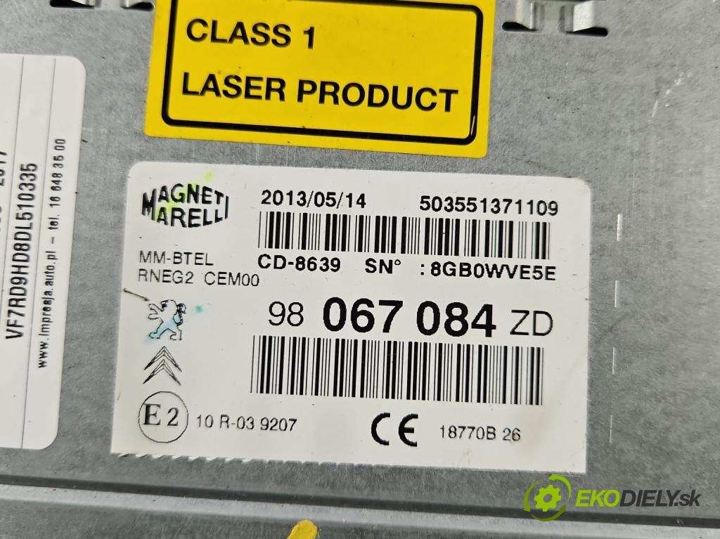 Citroen C5 II 2008-2017 1.6 hdi 114 hp automatic 84 kW 1560 cm3 4- Radio továrna: 98067084ZD