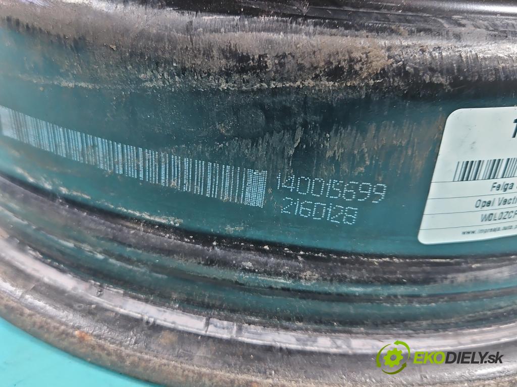 Opel Vectra C 2002-2008 2.2 dti 125 HP manual 92 kW 2171 cm3 4- Disk oceľový 16"