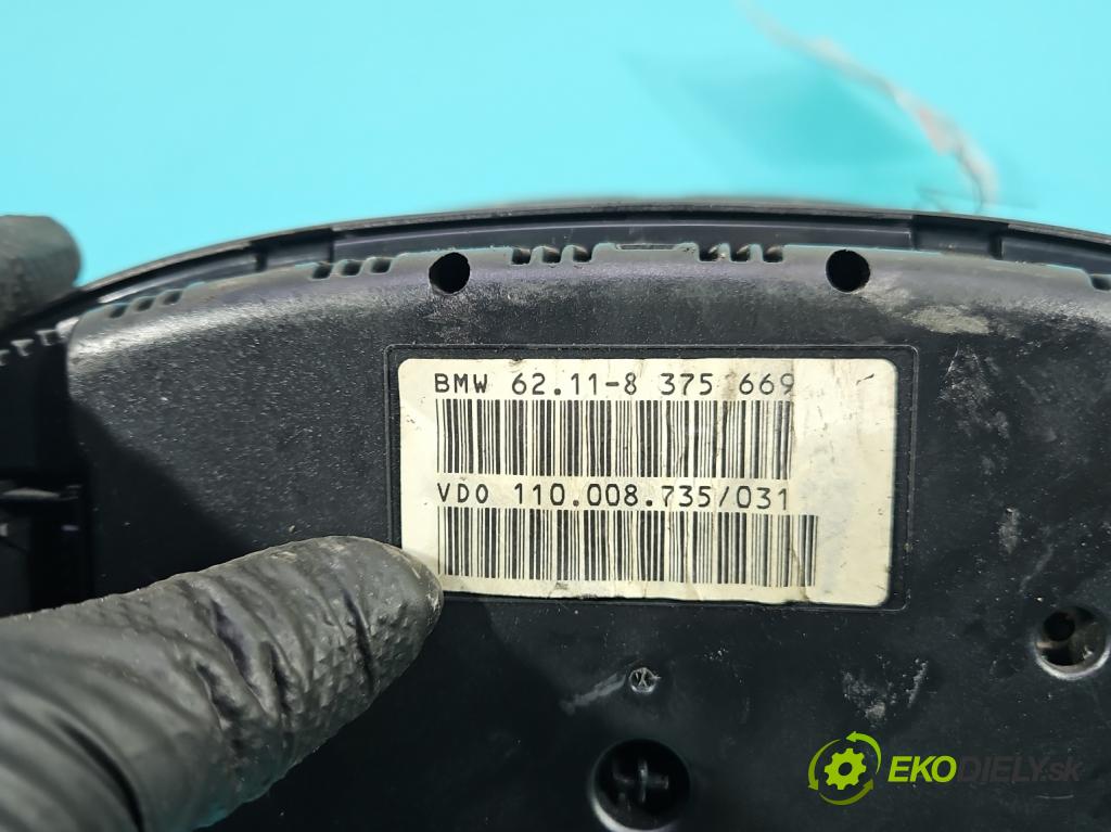 Bmw 5 E39 1996-2003 2.0 R6 150 HP manual 110 kW 1991 cm3 5- prístrojovka/ budíky 8375669 (Prístrojová doska)