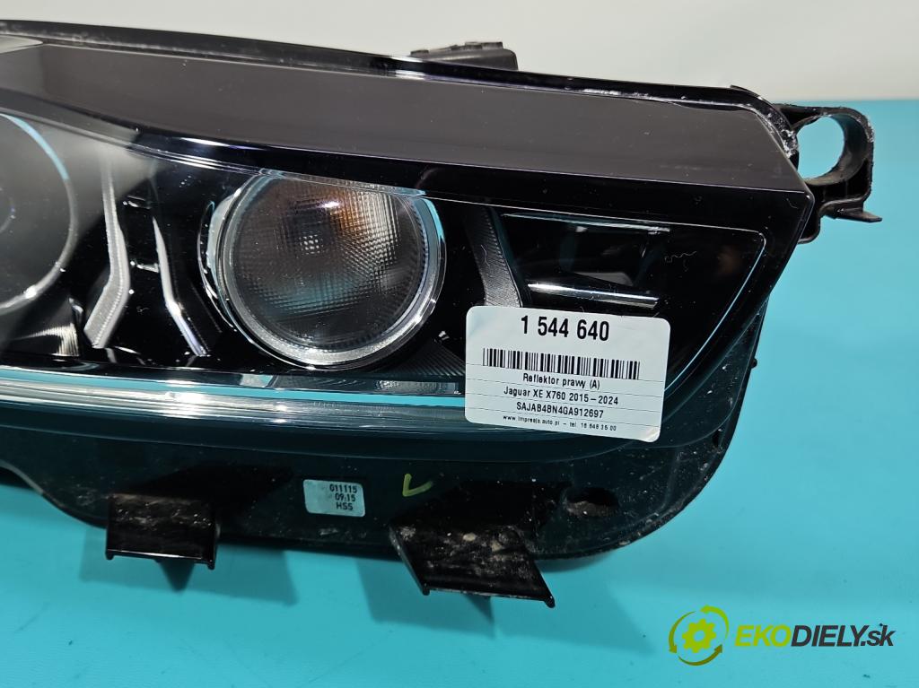 Jaguar XE X760 2015-2024 2.0d 179KM automatic 132 kW 1999 cm3 4- Reflektor: pravý GX73-13W029-EF (Svetlo predné pravé)