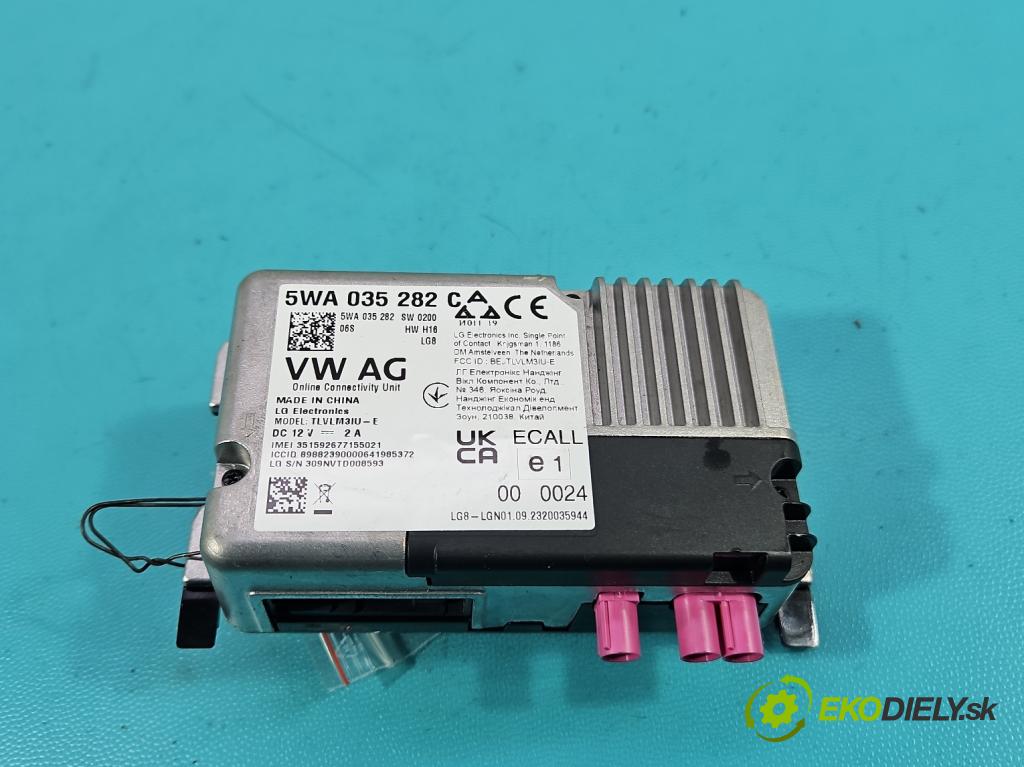 Skoda Kamiq 1.0 TSI 110 HP automatic 81 kW 999 cm3 5- riadiaca jednotka ostatné 5WA035282