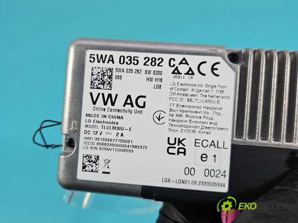 Skoda Kamiq 1.0 TSI 110 HP automatic 81 kW 999 cm3 5- riadiaca jednotka ostatné 5WA035282