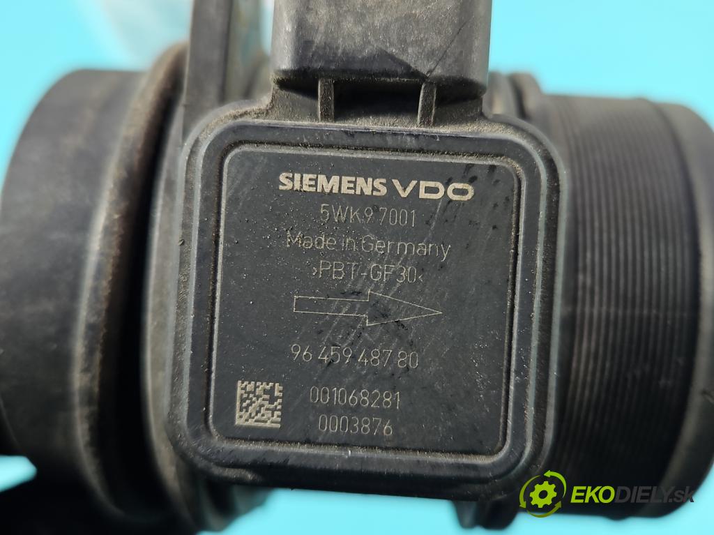 Citroen C4 Grand picasso I 2006-2013 2.0 hdi 136 HP automatic 100 kW 1997 cm3 5- průtokoměr: 5WK97001 (Váha vzduchu)