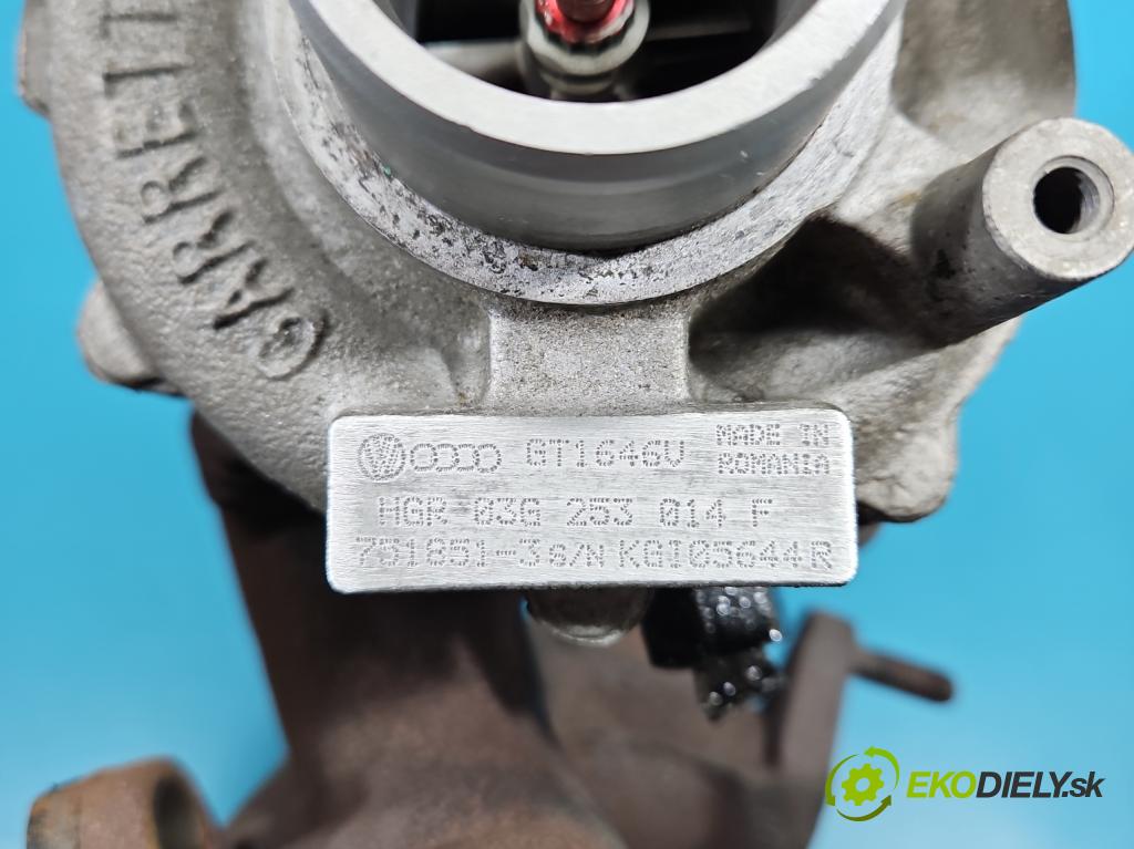 Skoda Octavia II 2004-2013 1.9 tdi (BXE) 105 HP manual 77 kW 1896 cm3 5- turbodúchadlo, turbo 751851-3 (Turbodúchadlo (kompletné))
