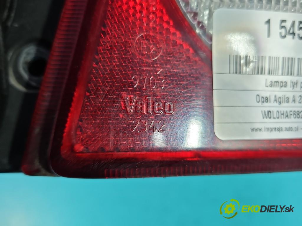Opel Agila A 2000-2007 1.2 16V 75 HP manual 55 kW 1199 cm3 5- svetlo / reflektor zadné pravé  (Kľučka dverí ostatné)