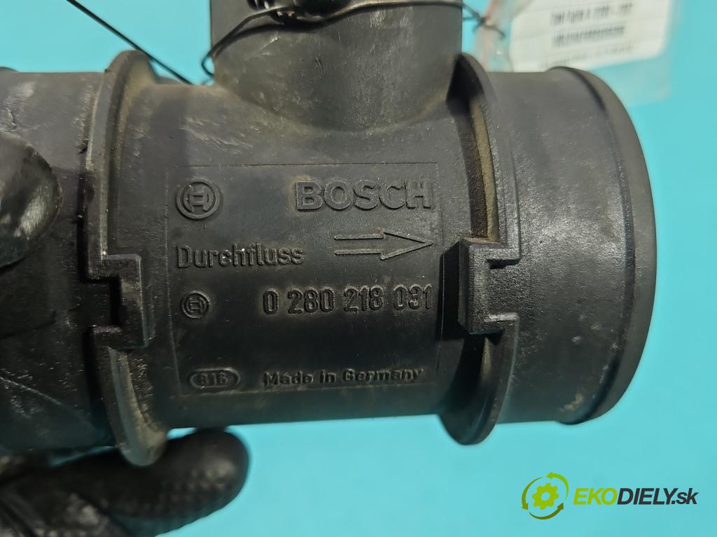 Opel Agila A 2000-2007 1.2 16V 75 HP manual 55 kW 1199 cm3 5- průtokoměr: 0280218031 (Váha vzduchu)