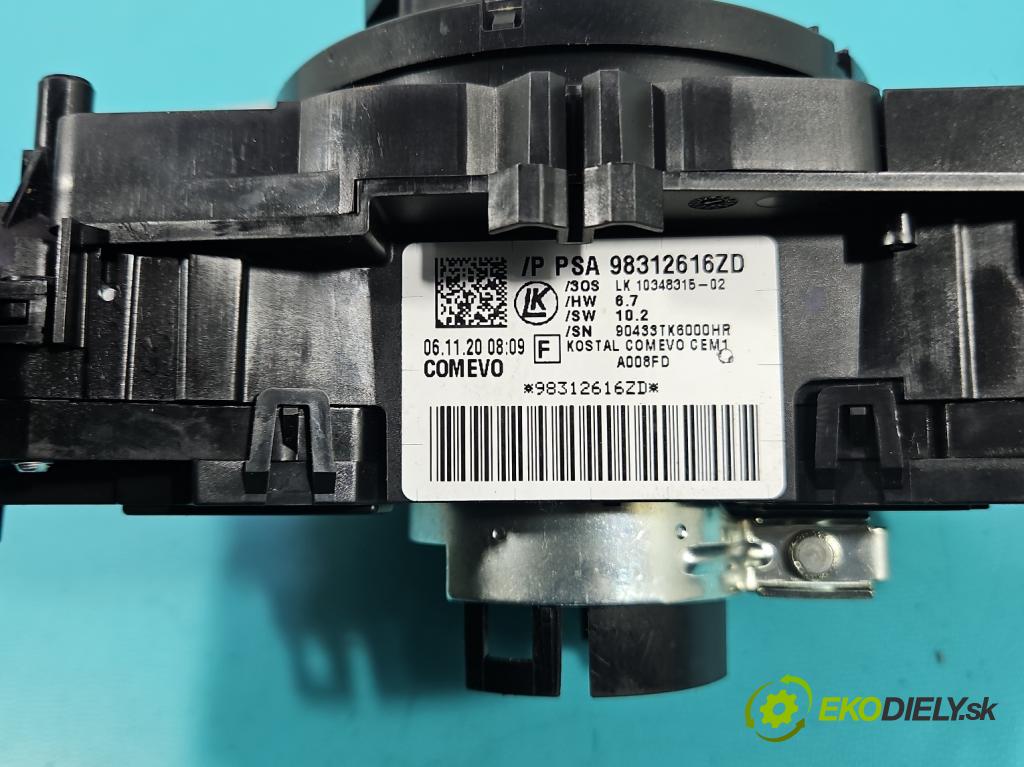 Toyota Proace City 1.5 D4D 131 HP automatic 96 kW 1499 cm3 5- prepínač komplex: 98312616ZD (Prepínacie páčky pod volantom)