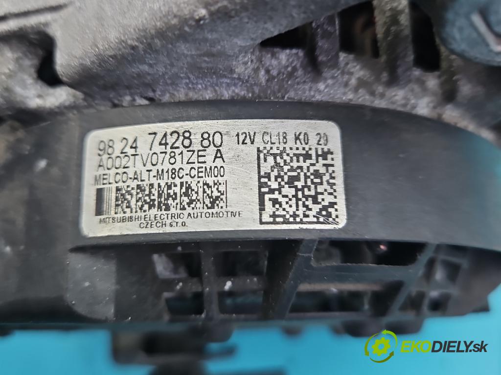 Toyota Proace City 1.5 D4D 131 HP automatic 96 kW 1499 cm3 5- Alternator 9824742880 (Alternátor)