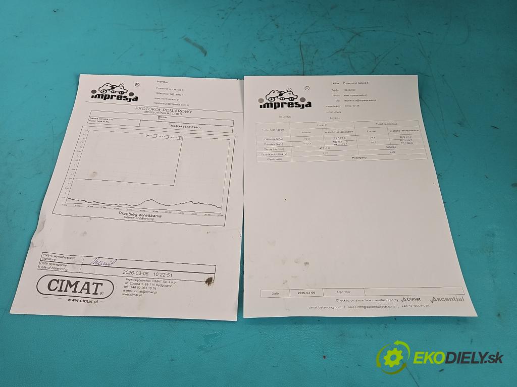 Seat Exeo 2.0 tdi 143 hp manual 105 kW 1968 cm3 5- Turbodmychadlo repasováno 0170849