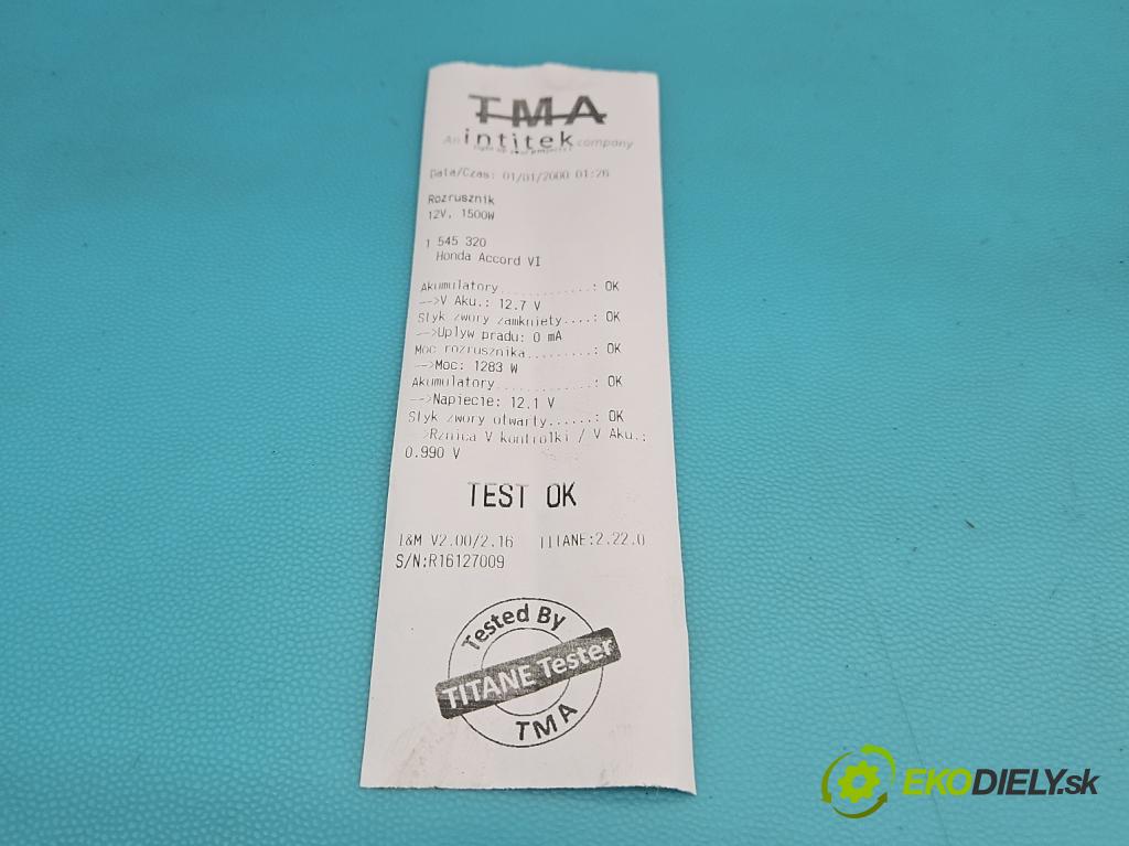 Honda Accord VI 1998-2002 1.8 16V 136hp manual 100 kW 1850 cm3 4- startér: D6RA81 (Startér)