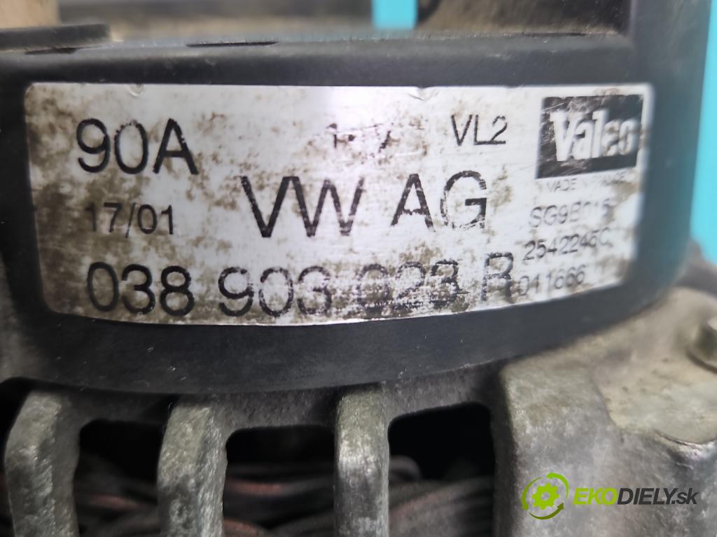 Skoda Octavia I 1996-2010 1.9 tdi 90 HP manual 66 kW 1896 cm3 5- Alternator 038903023R (Alternátor)