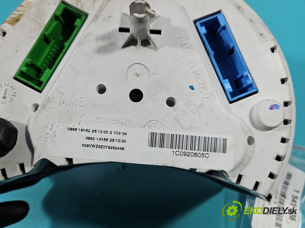 Vw New Beetle 1998-2010 2.0 8V 116 hp manual 85 kW 1984 cm3 3- Přístrojová deska 1C0920805C (Přístrojová deska)