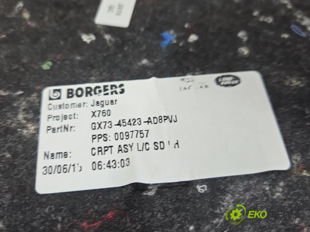 Jaguar XE X760 2015-2024 2.0d 179KM automatic 132 kW 1999 cm3 4- Tapacír: kufra: levé GX73-45423-AD8PVJ